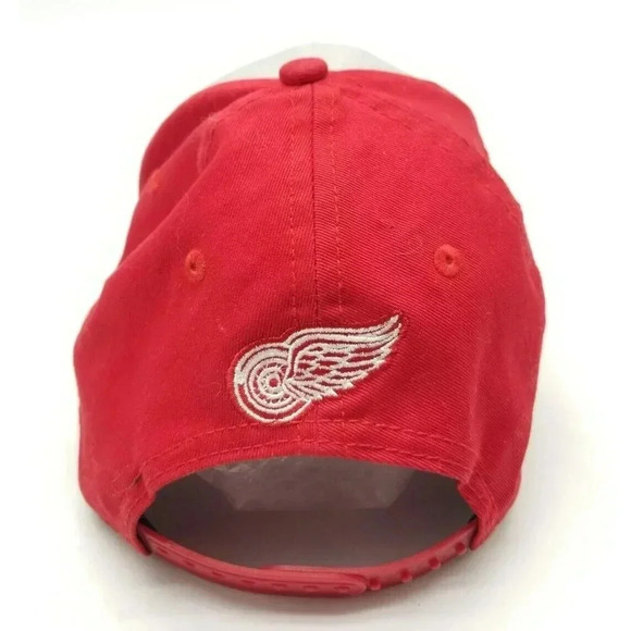 Detroit Red Wings Red / Gray Colorblock NHL New Era 9Forty Snapback Hat OSFA - Picture 5 of 8